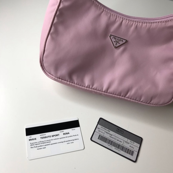 Prada Handbags - Pink Prada Nylon purse